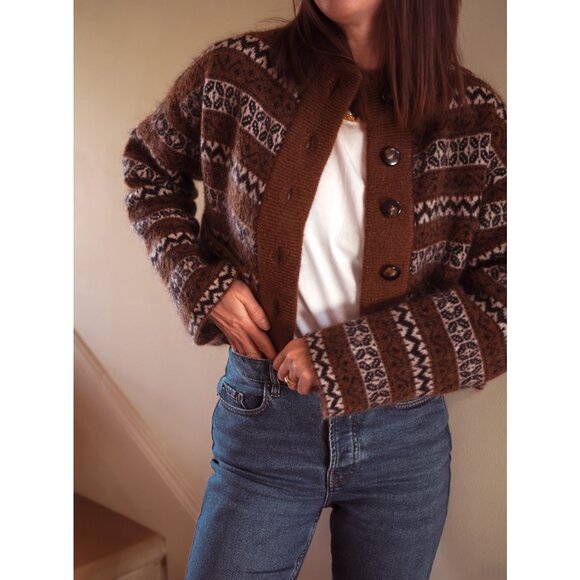 Sezane Sweaters - Sezane Wool Blend Heavyweight Button Winter Cardigan Sweater L